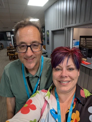 Sarah with author Simon Whaley